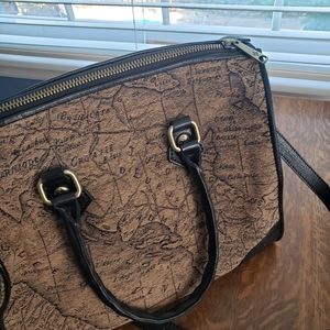 Patricia Nash satchel style map print handbag